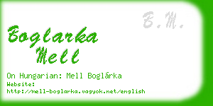 boglarka mell business card